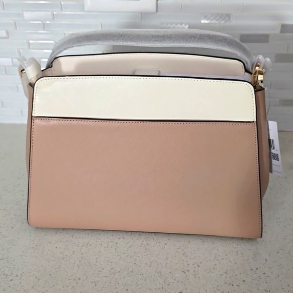 Kate Spade Madison Colorblock Saffiano Leather Satchel, Toasted Hazelnut - Picture 8 of 10
